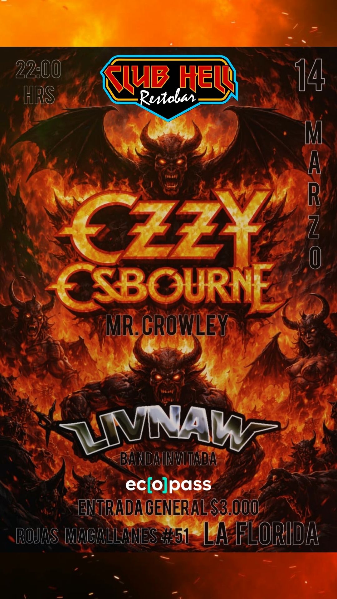 Metal Night 🦇 - Tributo a Ozzy Osbourne 🔥🦇