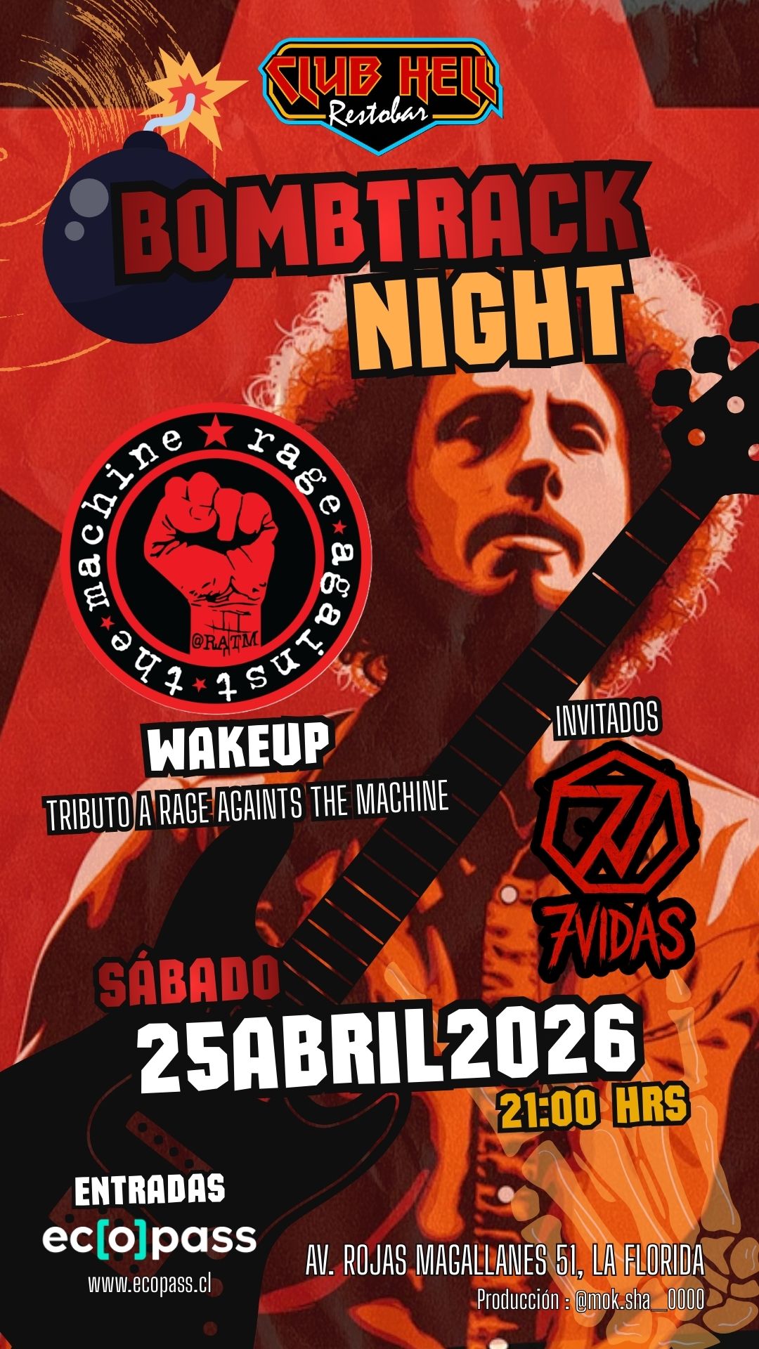 Sábado BombTrack Night - Tocata Tributo RATM💣